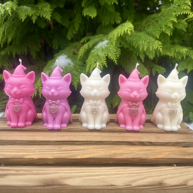 Zaubererkatze "Zauberluna" - selbst designte Kerze