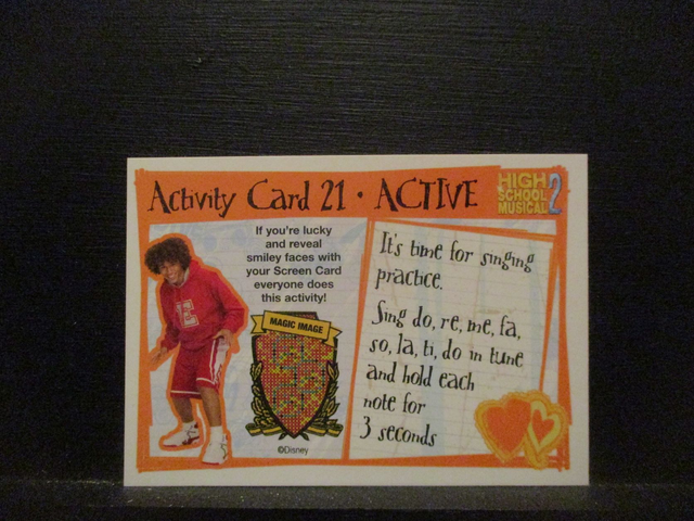 High School Musical 2 Active Activity Original Trading Card #21