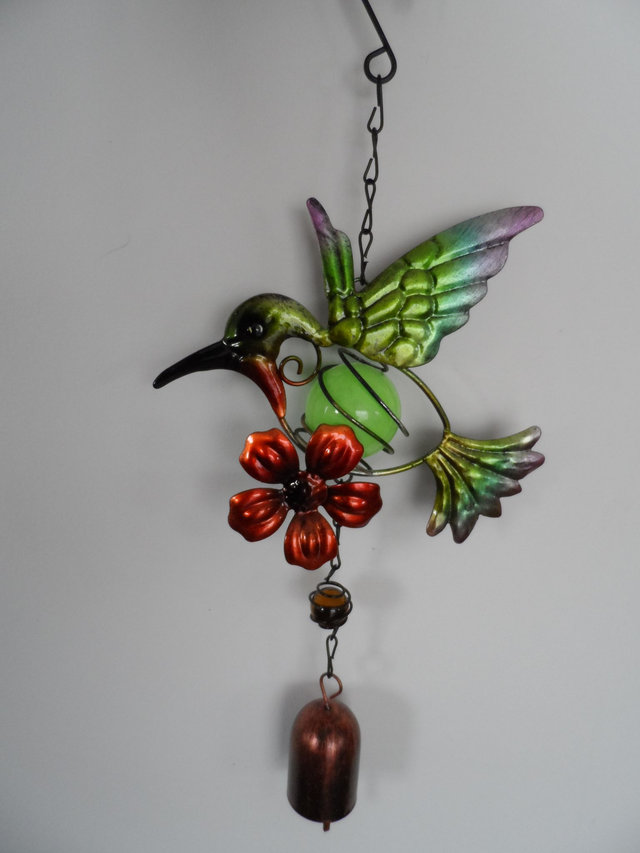 Carillon éolien Colibri avec boule phosphoresente