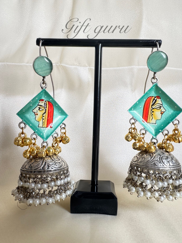 Rani Oxidised Jhumkas 