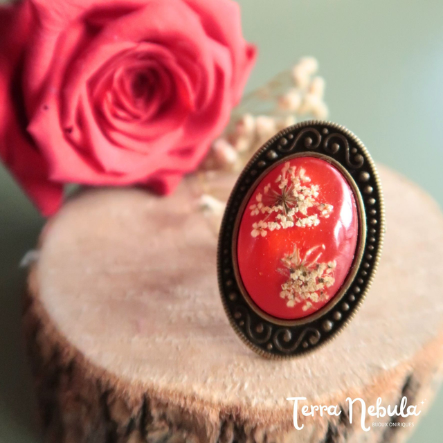 Bague fleurie baroque Valentine | BA48 | Ombelles