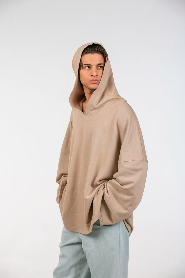 HOODED PONCHO SWEATSHIRT