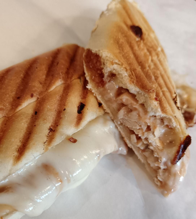Bbq chicken and Mozzarella Panini 