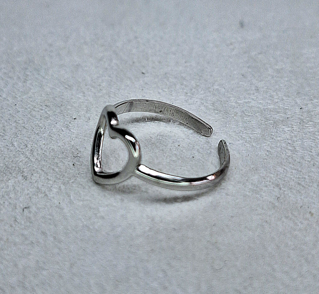 Thalya-Bague Ajustable Cœur Évidé