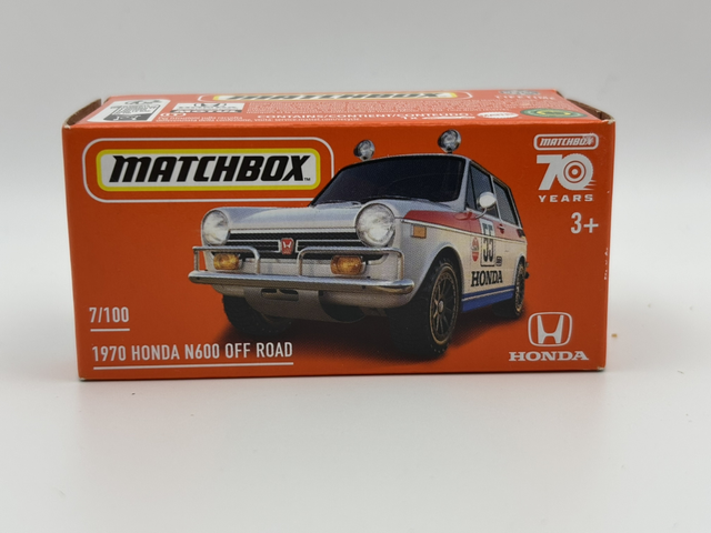 Matchbox Power Grabs 1970 Honda N600 Nado Off Road in Weiß