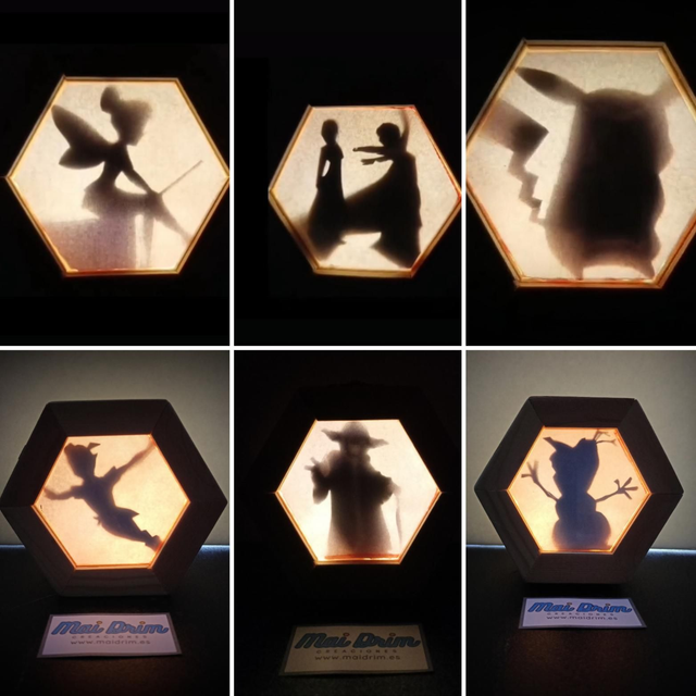 Caja de música con luz 