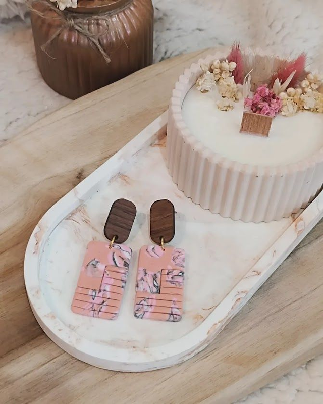 Boucles d&#039;oreilles en argile polymère