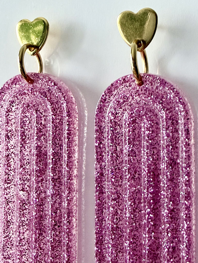 ARTY mauves rosés aux fines paillettes 