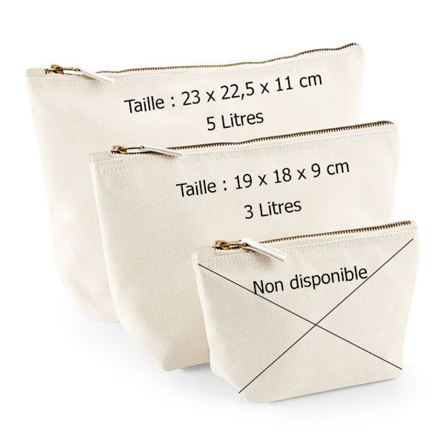 Trousse en toile 100% coton couleur naturel (à personnaliser)