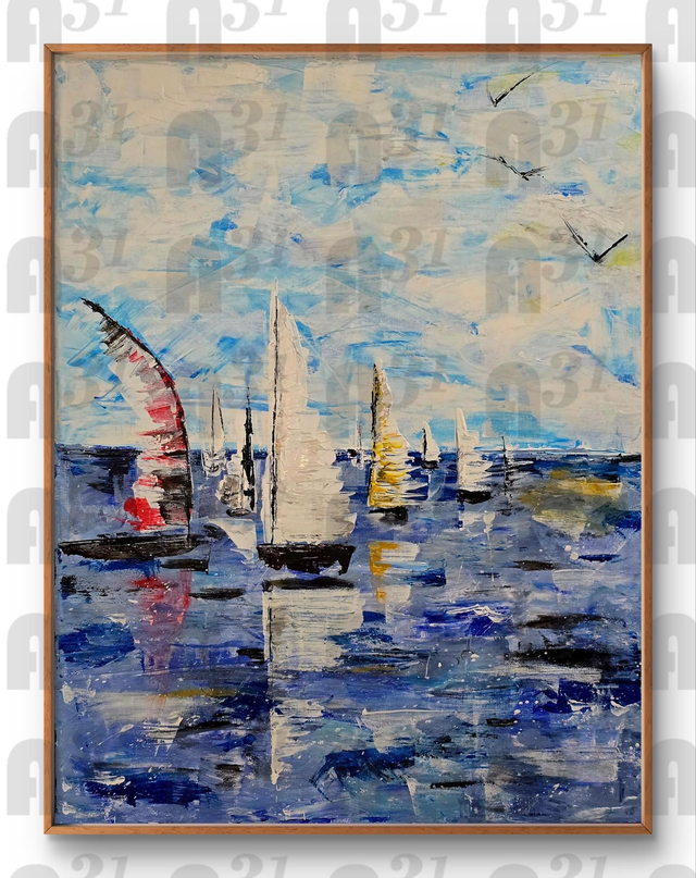 686. Sailing , Dorset Sea. Original 