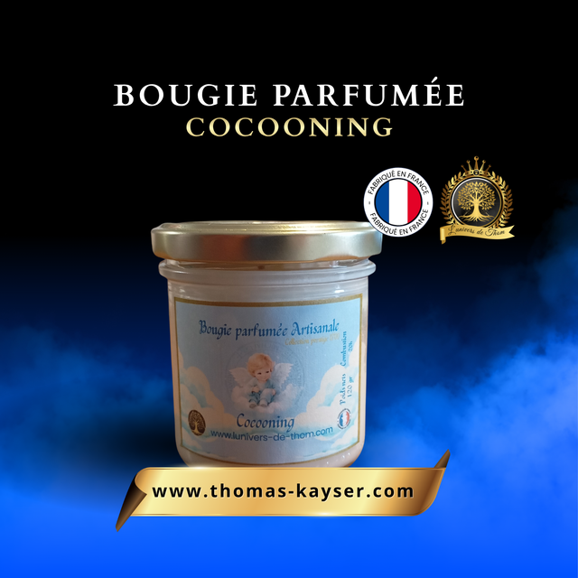 Bougie parfumée artisanale – Cocooning Fleur de Coton 120 GR