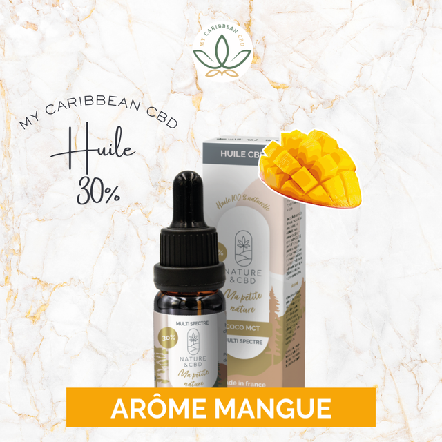 Huile cbd 30% Arome Mangue - My Caribbean CBD