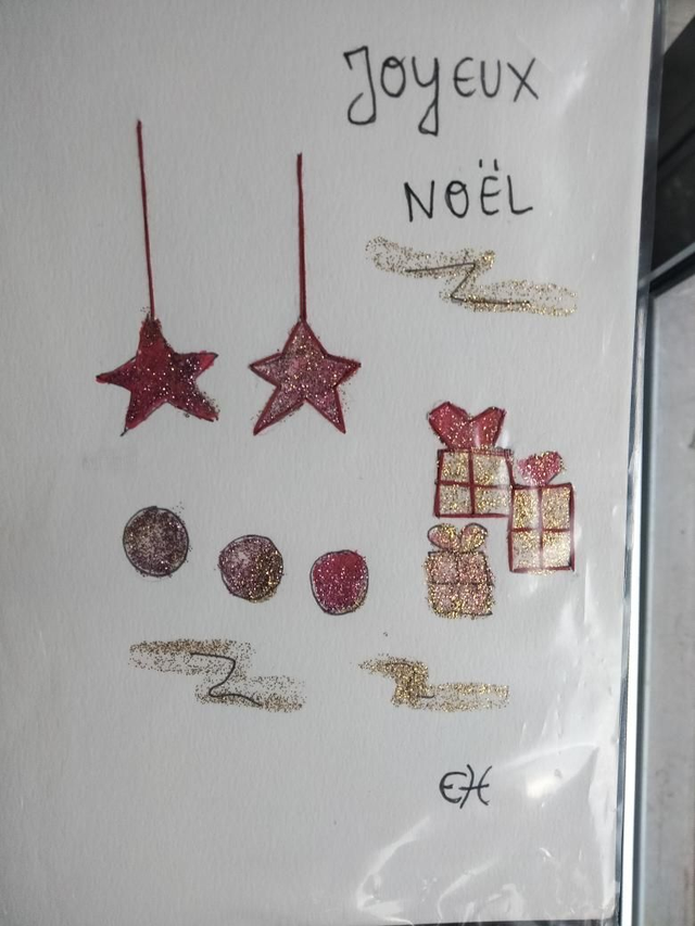 Carte Cousue Mains Noël 