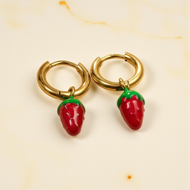 Boucles d'oreilles Fraisette