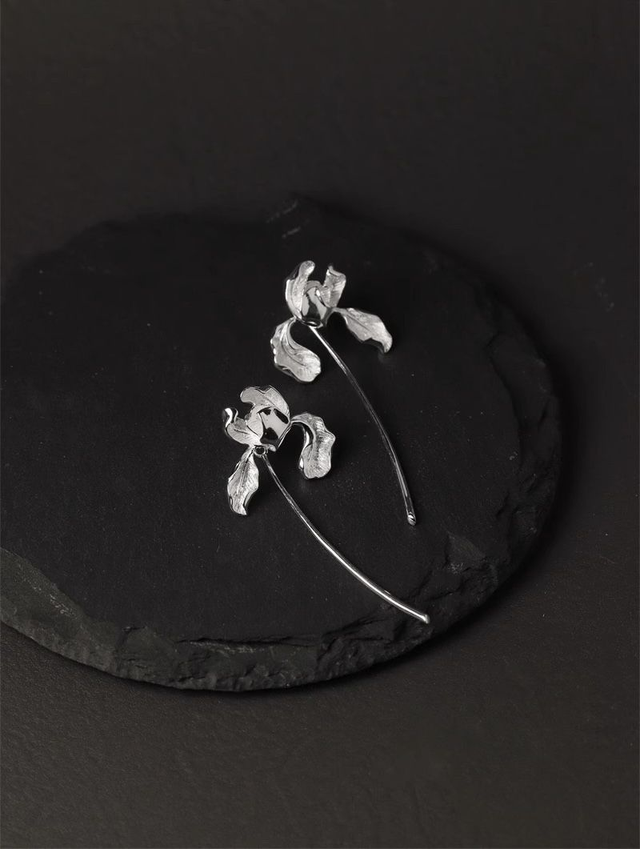 *Designer Silver Jewellery* Iris Dream Van Gogh-Inspired Silver Earrings