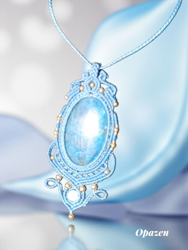 Collier Apatite micro macramé 