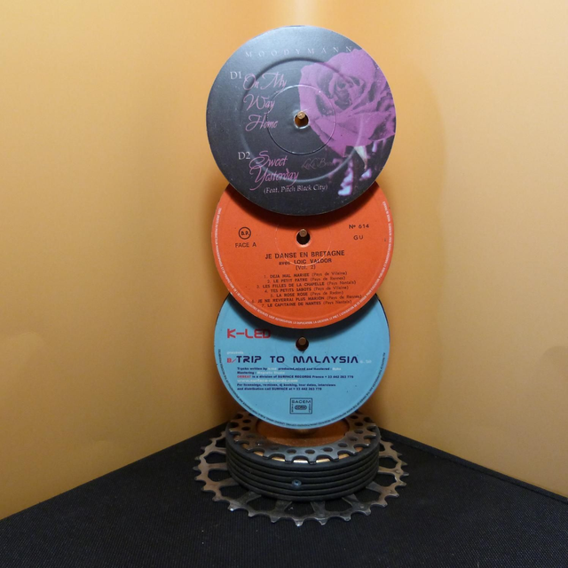 Sous Bock Macaron de vinyle 33t + support 4