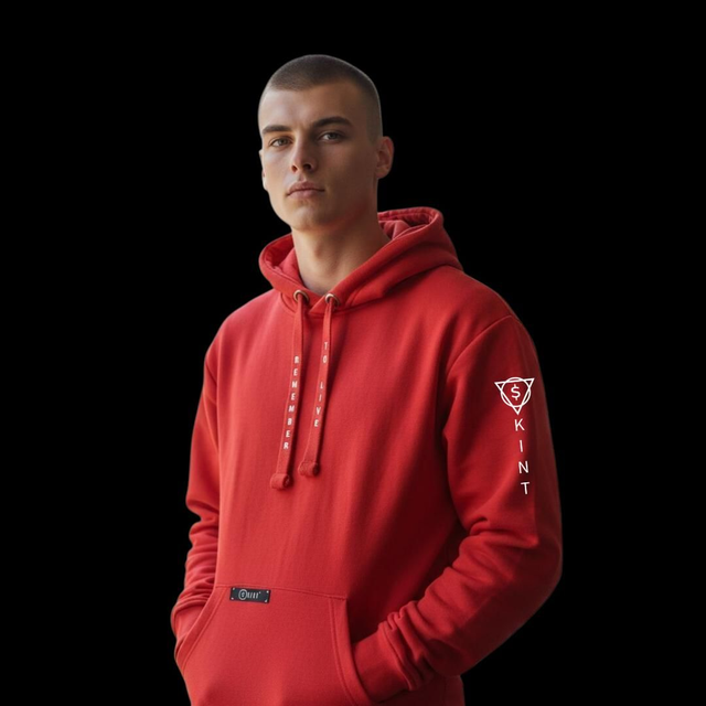 Skint Remember To Live Hoodie [Red]