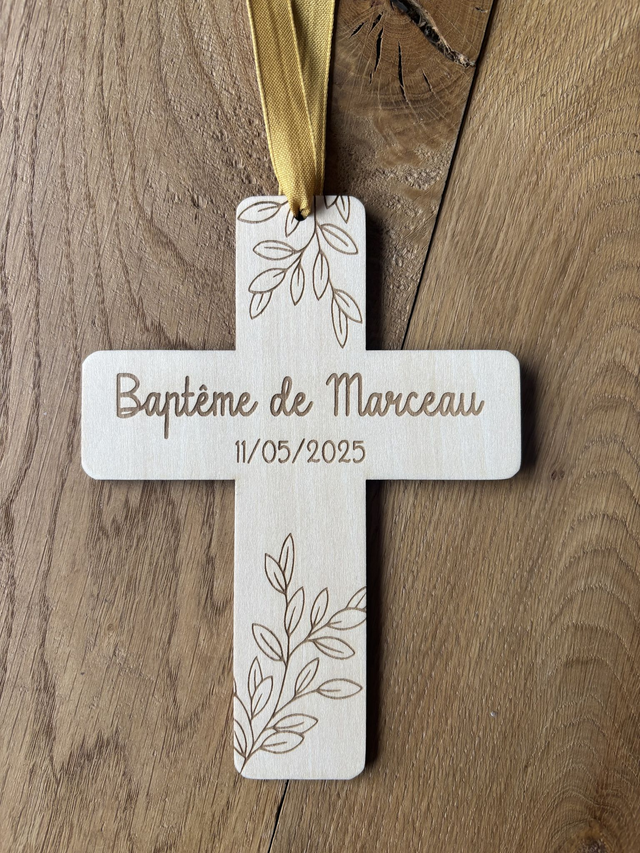 Croix en bois Marceau - Personnalisable
