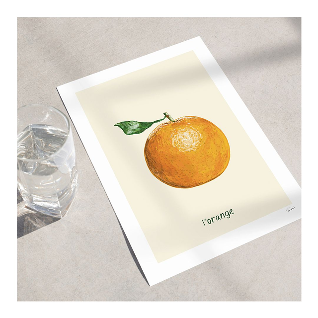 &#039;L’orange&#039; art print