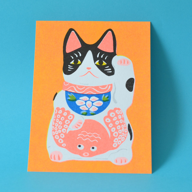 Carte postale RISO Tako Neko 