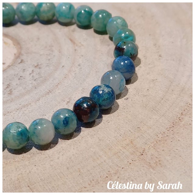 Bracelet Chrysocolle 6mm Taille Dame