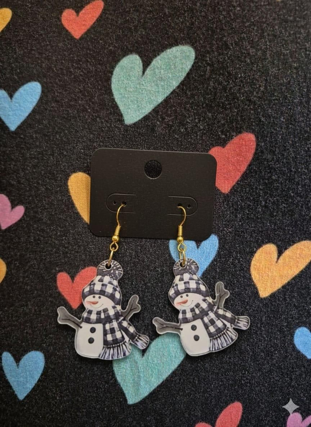 Snowman earrings 