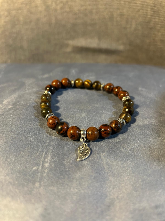 Golden Swan Stone &amp; Tiger&#039;s Eye Bracelet
