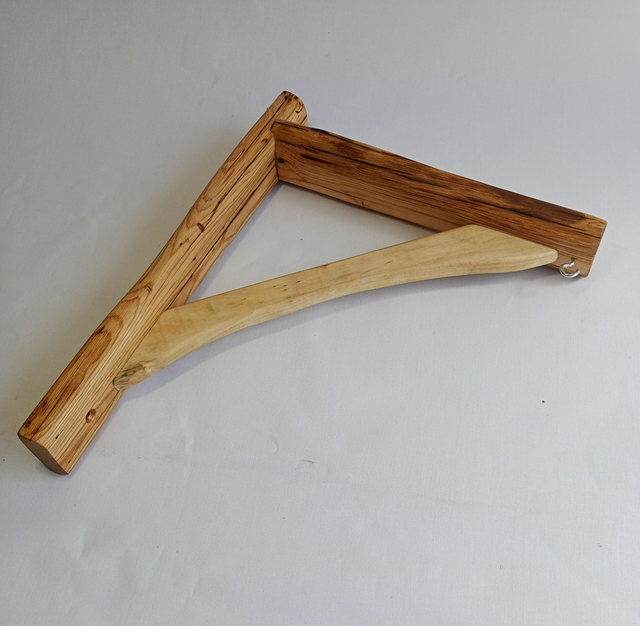 Equerre pour suspension plantes et/ou étagères - Châtaigner/tremble - H40cm x L30cm