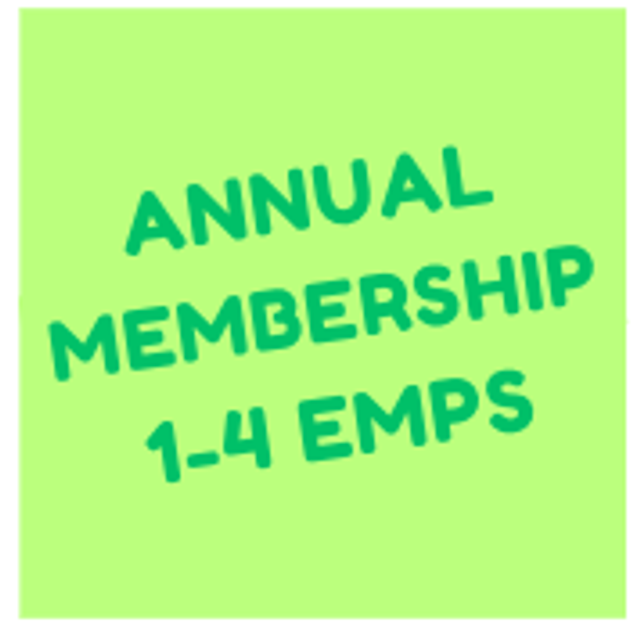 Annual Membership Fee: 1 - 4 employees