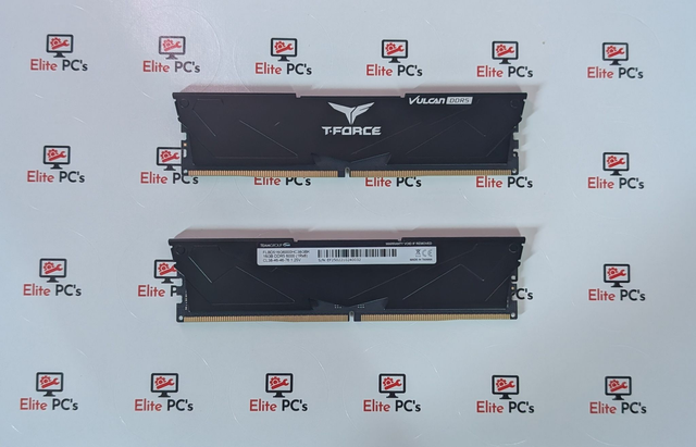 Team T-Force Vulcan 16GB, DDR5, 6000MHz, CL38, ECC, AMD EXPO &amp; Intel XMP 3.0, PMIC, DIMM Memory, Black, OEM (Anti Static Bag)