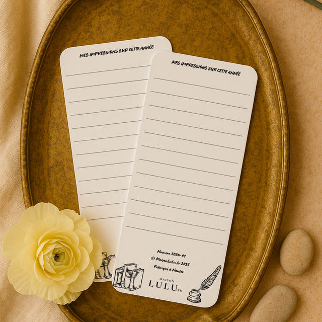 Marque page, Signet suivi lecture annuel et mensuel