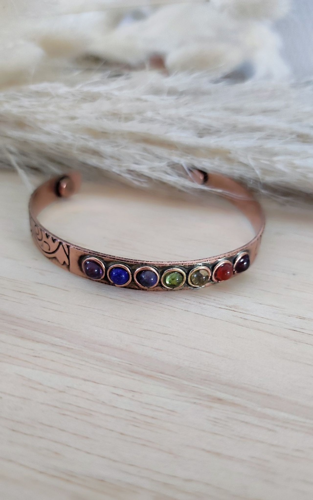 Bracelet Cuivre magnétique 7 Chakras