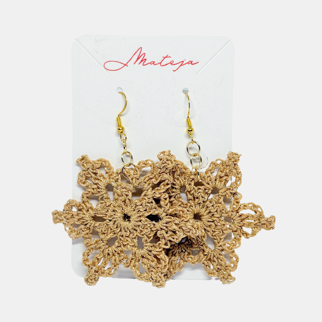 Gold Snowflakes Earrings