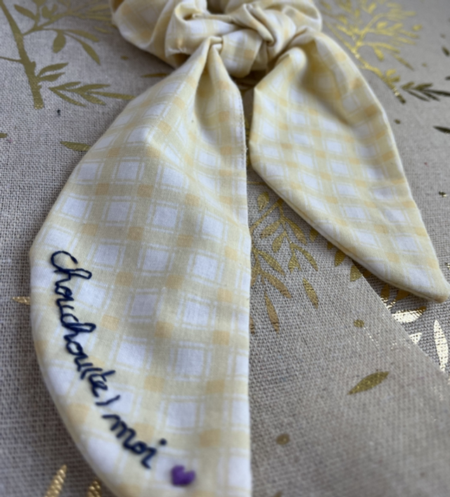 Foulchie Chouchoute moi (vichy jaune)