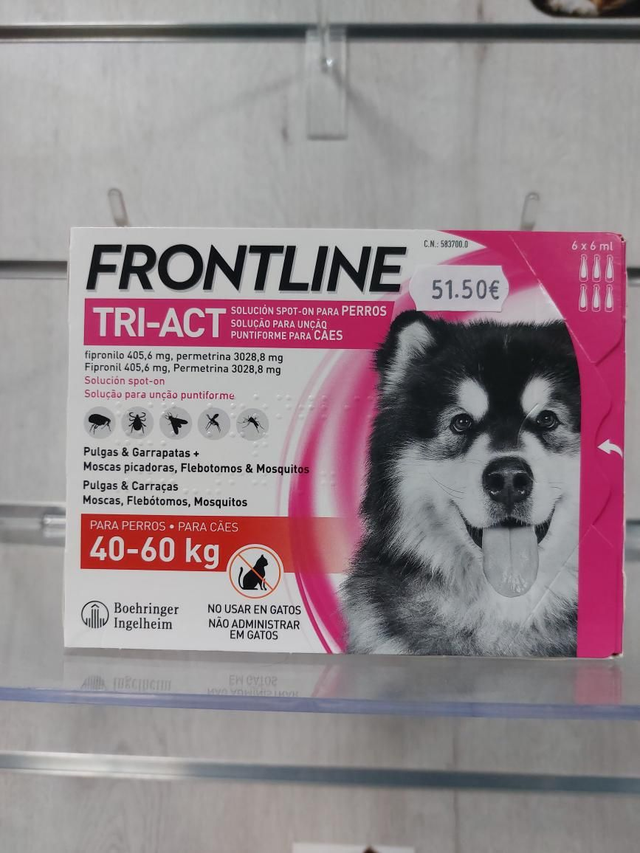 Pipetas (6×6ml) Perros de 40 a60 Kg