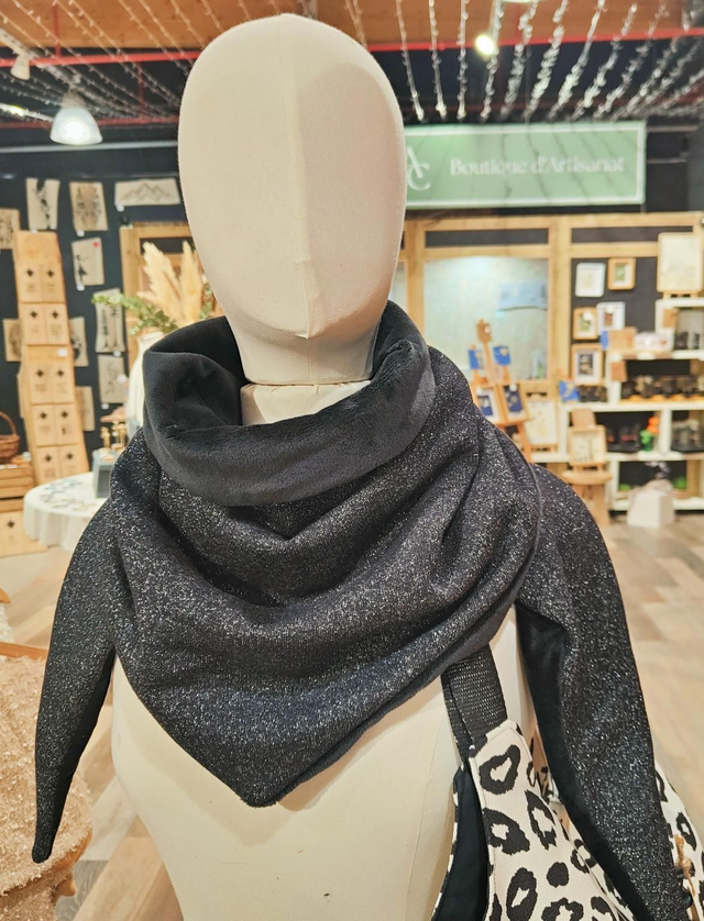 Chèche chaude sweat paillettes 