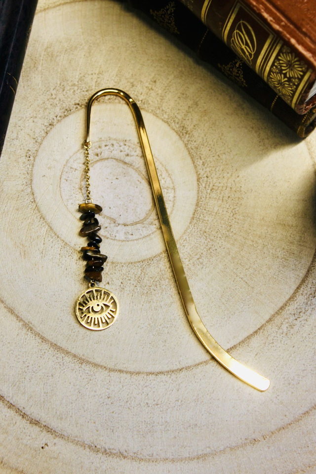 Marque page personnalisable Oeil de protection (Mauvais Oeil) doré