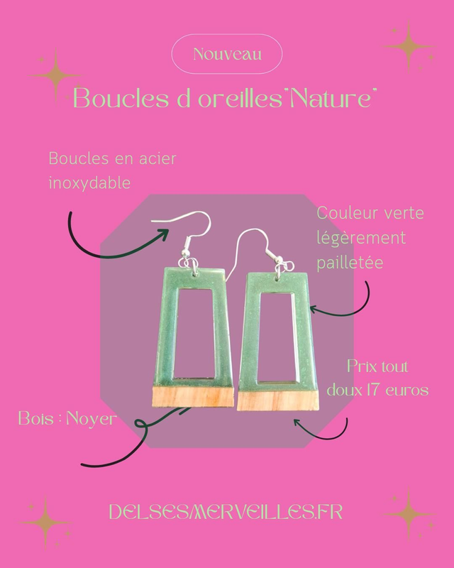 Boucles d oreilles Nature 