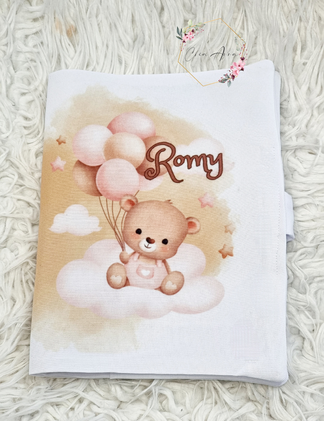 Protège carnet de santé personnalisé Ourson