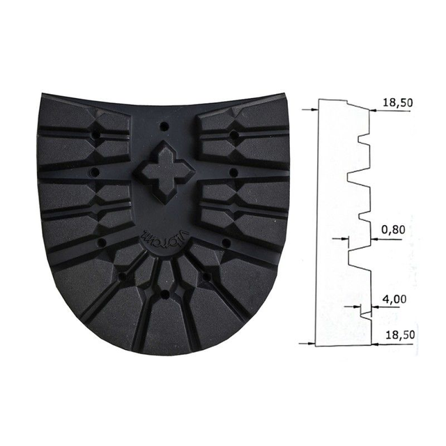 Vibram 1100T Montagna Heel Vibram deep tread, excellent resistance to wear, ideal for repairing mountain boots.