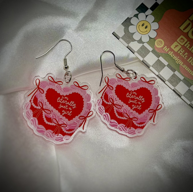 ‘Just a girl cake’ Earrings