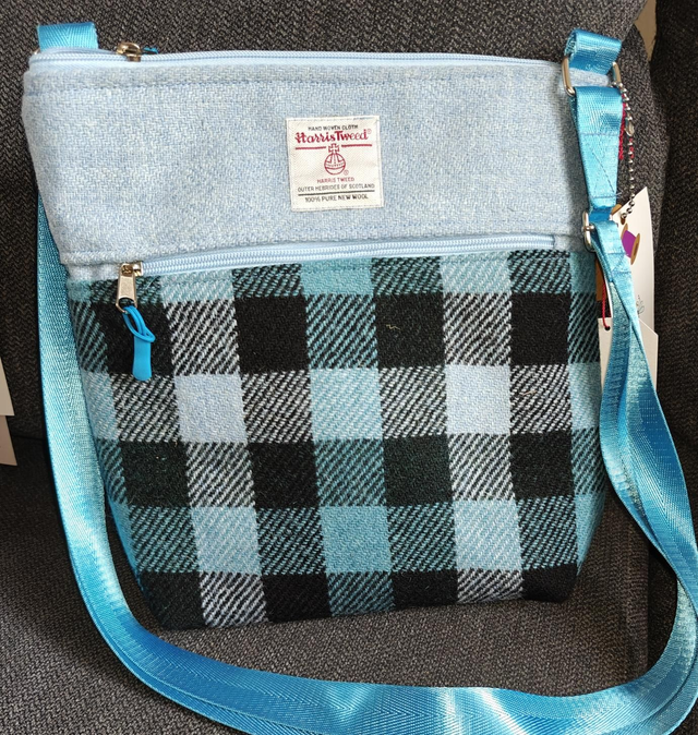 Harris Tweed messenger cross body bag