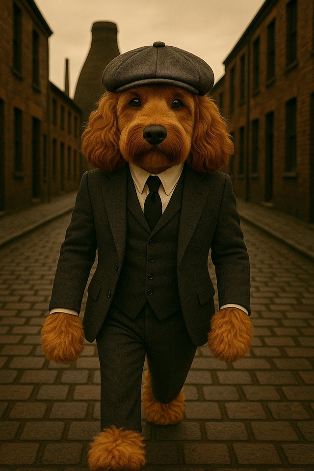 Cockapoo Framed Canvas Peaky Pooch