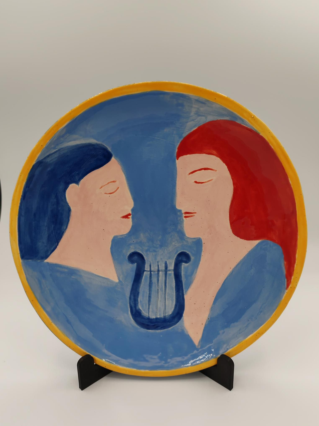 Assiette "Orphée et la lyre"