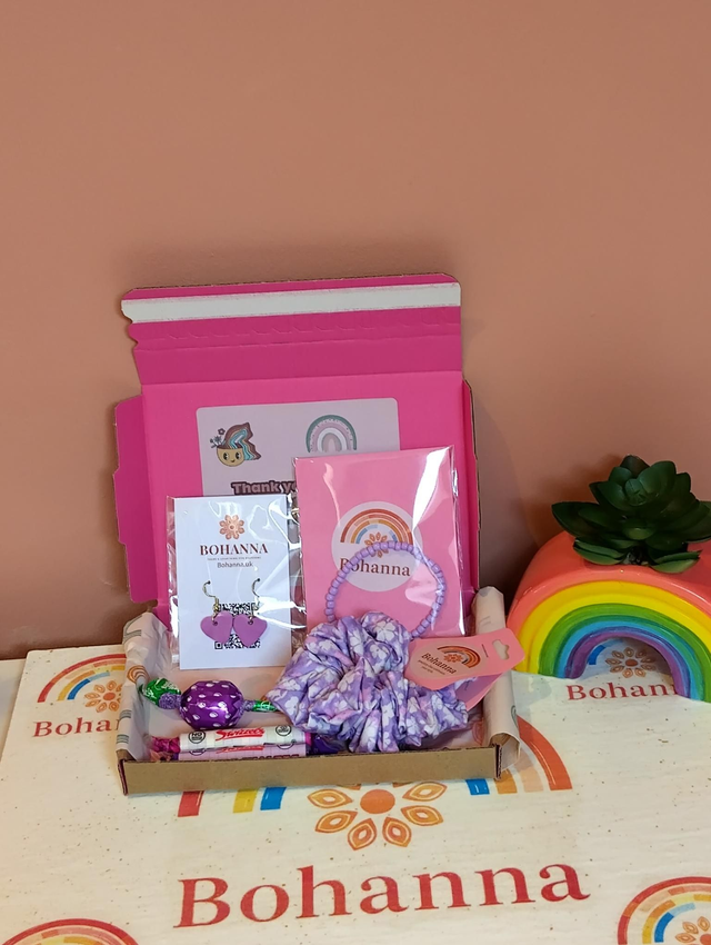 Purple fizz Handmade jewellery gift set 