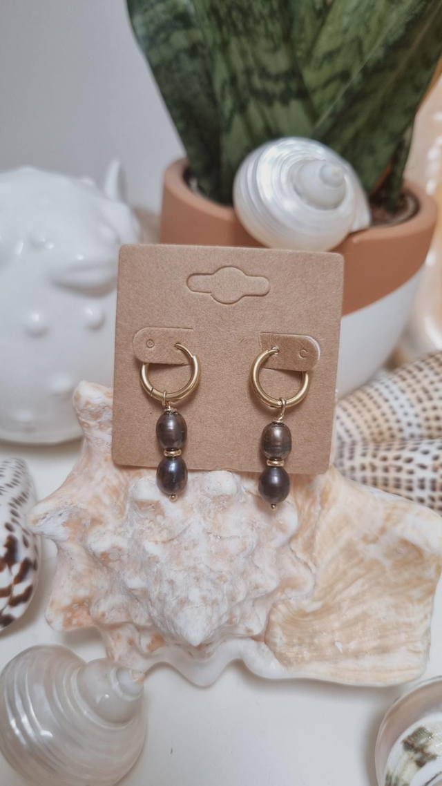 Boucles d’oreilles double perles 🫐