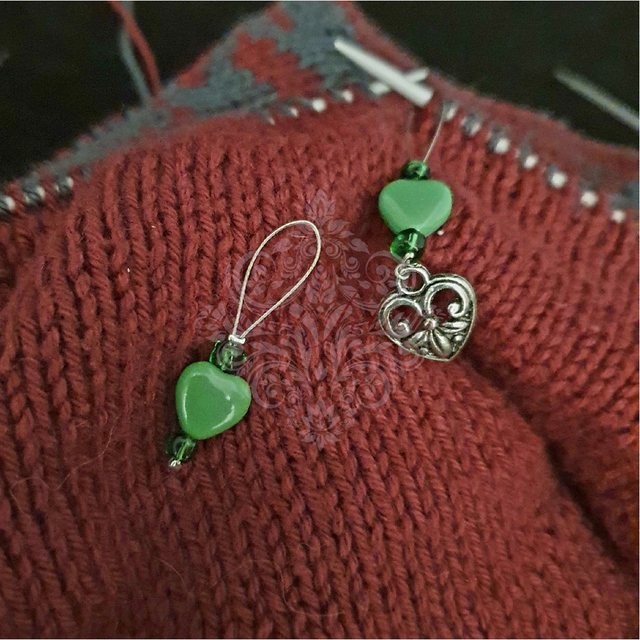 handgemachte Maschenmarkierer zum Stricken - Perfektes Strickzubehör - 5er Set