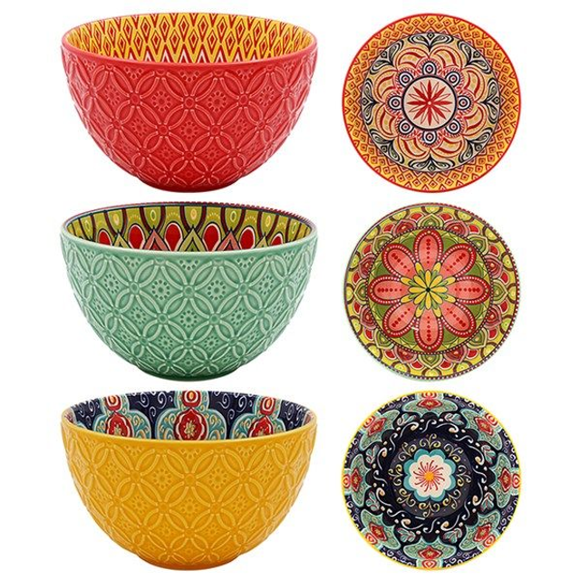 Tuscany Ceramic Deco Bowl Medium Set of 6 