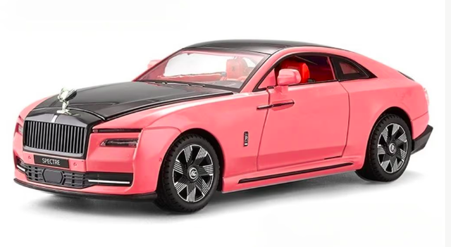 DieCast model auto metaal Rolls Royce Phantom roze (1:24) 